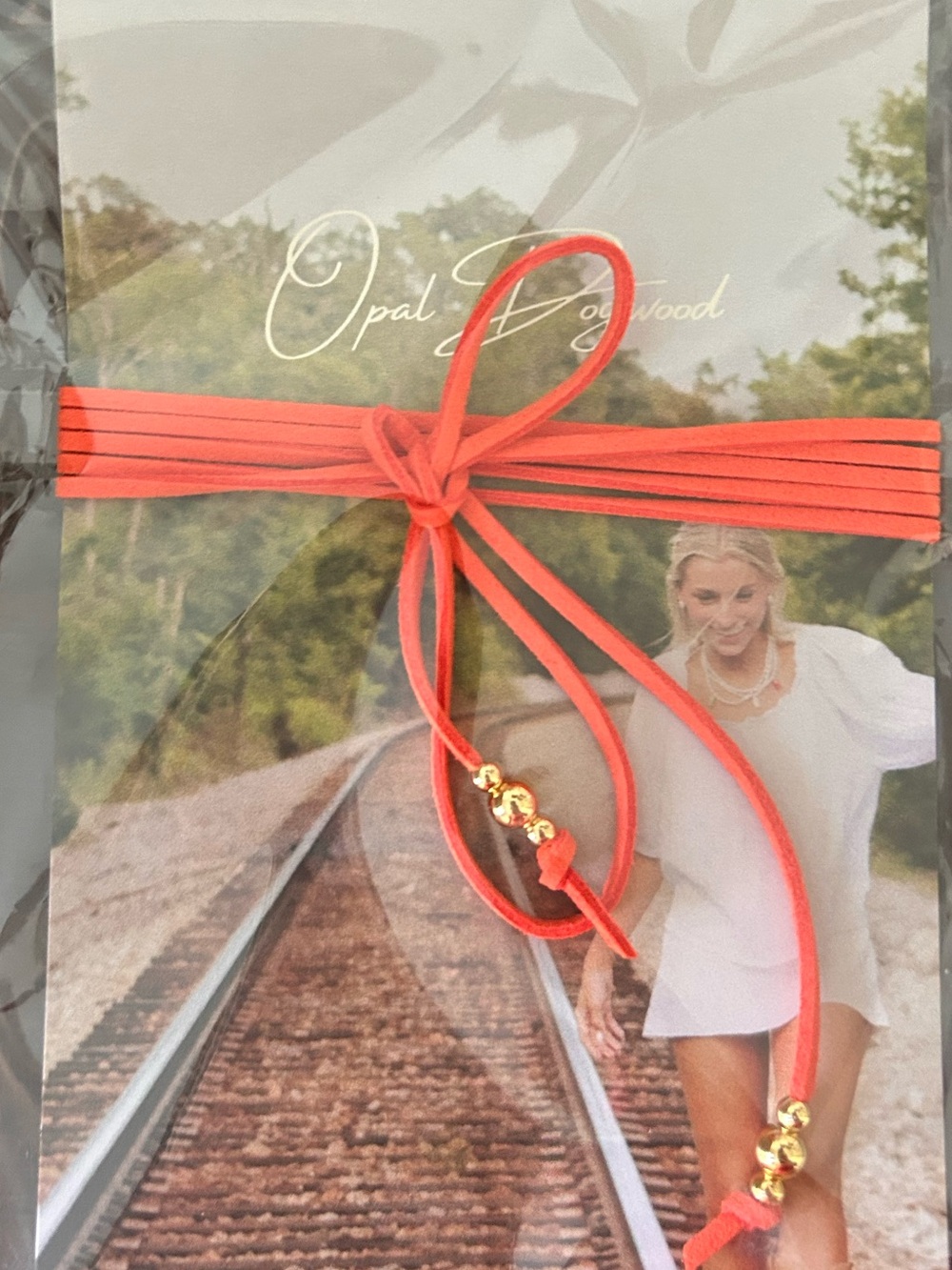 Orange Wrap Necklace -
